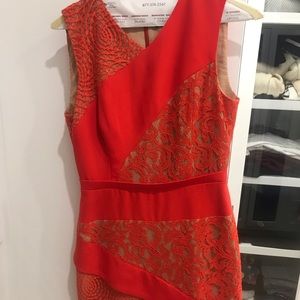 Red lace dress by BCBGMAXAZRIA